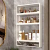 Förvaringshållare rack badrumsorganisatör kök punchfree wallmontered bassin kosmetisk vägg flerskikt tillbehör 230907