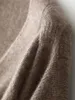 Женские свитера с V-образным вырезом из роскошного кашемира вязки косами на осень-зиму