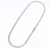 Chains Choucong Brand Hip Hop Chains Luxury Jewelry 18K Rose Gold Fill M 4Mm 5Mm Round Cut White Topaz Cz Diamond Tennies Chain Party Dhznm