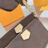 Tasarımcı Çantası Çoklu Pochette 3pcs Set Bayan Crossbody Geri Deri Omuz Çantaları Kadın Klasik Cüzdanlar Moda Kompozit Backpack Çanta Messenger Çanta