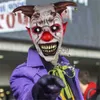 Parti Maskeleri Korku Cadılar Bayramı Palyaço Maskesi Korkunç Cosplay Tam Yüz Lateks Maskesi Bells Joker Maskeleri Cadılar Bayramı Parti Malzemeleri X0907