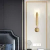 Vägglampor minimalistiska guldmetallljus för vardagsrum sovrum gången korridor butik atmosfär lampan lampa inkluderar g9 lampan