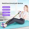 Bandes de résistance 5 Tubes Fitness Tension Corde Professionnel Durable Pied Élastique Pédale Exercice Pull Entraîneur Abdomen Formation 230907