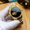 Zegarek na ręce luksusowe męskie zegarki Diamond Top Designer Mechanical Automatic Ruch zegarowy Zespół ze stali nierdzewnej Zespół Złot Gold Watch Birthday Christmas GI