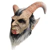Party Masks Movie Lucifer Cosplay Latex Masks Scary Demon Devil cosplay Horrible Horn Mask Adult Horror Halloween Party props 230906