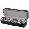 6 10 12 Slot Watch Box Portable Travel Zipper Case Collector Storage Storage Storage BoxBlack259L