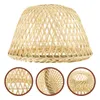 Lampes suspendues Bambou Abat-jour Vintage Ampoule Rétro Tissé À La Main Accessoire Petit Décor Couverture Ornement Tissage Simple Créatif