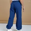 Pantaloni da donna Jeans casual larghi solidi Moda donna con coulisse Vita elastica Pantaloni sportivi in denim Pantaloni da strada femminili Tutti i fondi abbinati