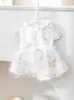 Vêtements pour chiens Robe pour animaux de compagnie Floral Coton Sling Vêtements Princesse Style Fournitures douces