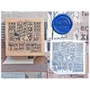 Adhesive Stickers Stamp Scrapbooking Diary Decoration Daily Life 9 Types Vintage Rubber Wooden Stamps 230907