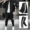 Homens Tracksuits 2023 Primavera Novos Homens Tracksuit 2 Peças Set Trendy Design Jaqueta Calças Running Sports Terno Atlético Conjunto Fato Esportivo Masculino X0907