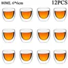 Wine Glasses Milk High Wall Double Cups Mug Water Espresso Cup Borosilicate Tea Coffee Transparent Drinkware Insulated Glass