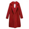 Cappotto da donna in pelliccia autunno inverno finto cappotto da donna spesso caldo con orsacchiotto peluche soffici cappotti lunghi abiti femminili