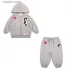 Byxa butik 2023 Autumn Boys and Girls 'Hooded tröja set T230905