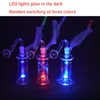 Gros mini recycleur verre brûleur à mazout Bong fumer pipe LED lumière plate-forme pétrolière conduites d'eau en ligne Perc Dab plate-forme cendrier narguilé avec tuyau de brûleur à mazout de 10mm et accessoires