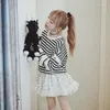 Skirts Princess Sweet Lolita Skirt BOBON21 Decoration Black And White Striped Soft Waxy Puff Cake A-line Girl B1397