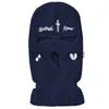 Beanie/Skull Caps Nieuwe Mannen en Vrouwen 3-gat Gebreide Muts Ski Masker Winter Warm Volledige Gezicht Cover Tactische Bivakmuts Hoeden Party Grappig Borduren Helmen x0907