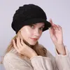 Vizieren 2023 Snoep Kleur Vrouwen Fleece Hoeden Dames Effen Gebreide Baret Hoed Winter Warm Gorras Harajuku Casual Dikker Piekte caps