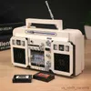 Blocks Retro Radio Tape Building Blocks Set Recorder Machine Model Toys for Children R230907