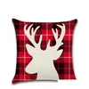 Pillow Case Christmas Canvas 45X45Cm Elk Printed Individual Package Er Retro Plaid Pillowcase Bedding Supplies Drop Delivery Home Gard Dhnim