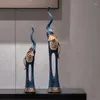 Estatuetas decorativas moderna elefante luz luxo criativo resina arte ornamentos decoração de piso grande ao lado do armário tv casa varanda pouso