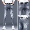 Jeans pour hommes de haute qualité à la mode classique d'été Denim Boyfriend respirant confortable style de rue lavé cowboy pantalon de luxe