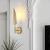 Lampade da parete Luci minimaliste in metallo dorato per soggiorno Camera da letto Corridoio Corridoio Negozio Atmosfera Sconce Lampada Include lampadina G9