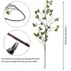 装飾的な花1PCS人工ユーカリの緑の枝Faux Ficus Twig Greenery Plant Stems for Vase Filler Home Wedding Office Party