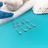 Grills dentals 8pcsset nariz prudos 925 prata esterlina piercing falsec cz nariz brinco de orelhas de lábios anéis de moda mulher jóias corporais sexy 230906