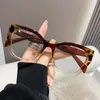 Sunglasses DLIDW 2023 Cat Eye Eyeglasses Frame Women's Fashion Plastic Optical Eyewear Anti Blue Light Blocking Glasses