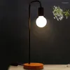 Tafellampen Loft Vintage Bureaulamp Amerikaans Platteland Licht Houten Edison Nordic Metal Home Armaturen Verlichting