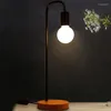 Lámparas de mesa Loft Vintage Lámpara de escritorio American Countryside Light Madera Edison Nordic Metal Accesorios para el hogar Iluminación