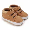 First Walkers 0-18M Born Infant Baby Boy Girl Shoes Rubber Base Anti Slip Casual Pu Leather Non-Slip Toddler