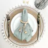 Table Napkin Cotton Decor Pure Use Napkins Tea Green Fabric Towel Everyday Gauze Crepe 40x40cm Cloth Pack Dinner Wedding