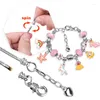 Strand Alloy Charms Armband Making Set Spacer Pärlor Pendant Tillbehör för halsband smycken Creative Children Gifts