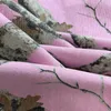 Masculino feminino estampa completa ramo de folha de bordo cintura alta jeans reto rosa
