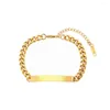 Bracelets à maillons en acier inoxydable 316L, style Hip-hop, à géométrie exagérée, pour femmes et filles, bijoux tendance, cadeau