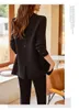 Damen Zweiteilige Hosen Hochwertige Mode Blazer Frauen Hosenanzüge Damen Arbeit Business Hosenanzüge Büro Uniform Style