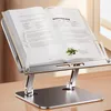 Desk Drawer Organizers Adjustable Aluminum Reading Book Stand Holder Multi HeightsAngles Cookbook Bracket for Laptop Tablet 230907