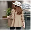 Women's Suits Women White Formal Blazer Autumn Long Sleeve Single Breasted Fashion Coats Apricot Female Work Wear Office Chic Slim Fit