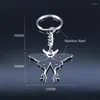 Keychains 2023 Witchcraft Butterfly Moon Keychain For Women/Men Silver Color Animal Jewelry Anneau Porte Clef K3719S06