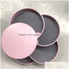 Mensole da bagno Scatola portaoggetti girevole per gioielli Cremagliera per trucco Bracciale Orecchino Scatole rotonde in plastica per organizer Espositore con Er Drop D Dhgrk