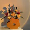 Blocs Bouquet de fleurs Rose bloc de construction jouet bricolage en pot Illustration vacances petite amie cadeaux R230911