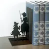 Decorative Objects Figurines Iron Figure Bookends Reading Book Support Retro NonSkid Ends Stoppers for Shelves Home Office Table Desktop Decor 230907