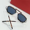 Nya modedesign Men Square Solglasögon 1022 Metall- och acetatramstång i den dubbla bron Simple and Popular Style utomhus UV400 -skyddsglasögon