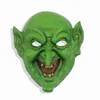 Maski imprezowe Halloween Long Face Green Witch Mask Wizard Pu Foaming Terror Masks Masks Easter Carnival Costume Akcesoria x0907