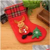 Christmas Decorations Stockings Gift Stocking Sock Santa Claus Xmas Tree Hanging Decor Candy Bag Drop Delivery Home Garden Festive Par Dhmu3