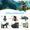 Telescopes Professional 80X100 Monocular Telescope with Tripod Phone Clip Low Light HD Telescope for Outdoor Bird Watching Camping Tourism Q230907