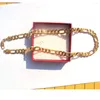 Chains MENS NECKLACE 10MM STAMP 18 K SOLID GOLD FINISH PREMIUM QUALITY FIGARO LINK CHAIN FINE