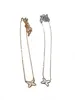 Modieuze en mooie kruisketting dames 18k roségouden natuurlijke witte Fritillaria sleutelbeenketting hanger